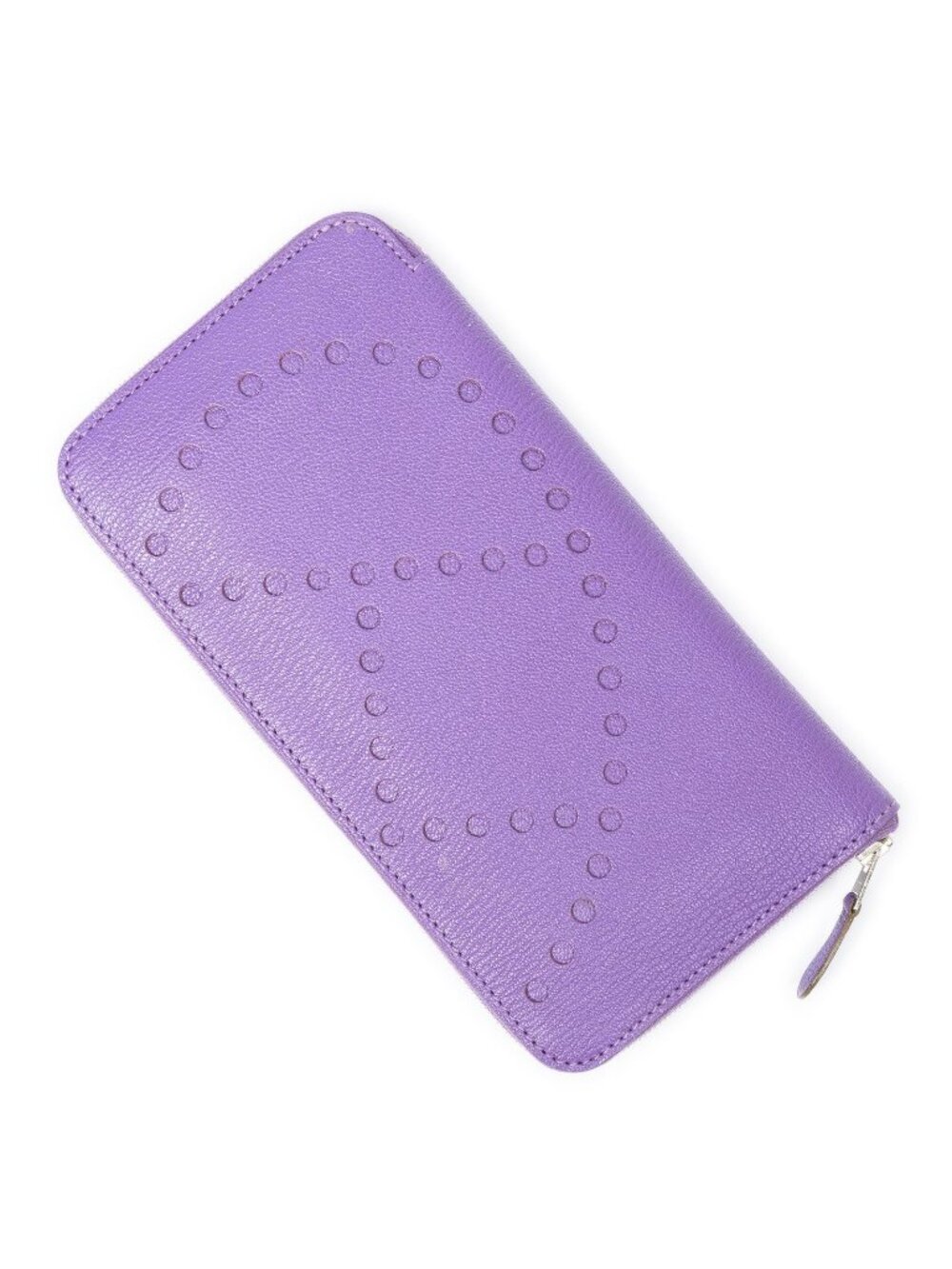 Hermes Evelyne Wallet Purple Chevre Mysore Leather